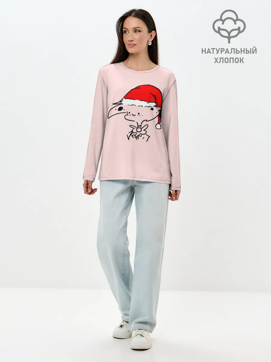 Лонгслив женский. Хлопок / Отель Хазбин