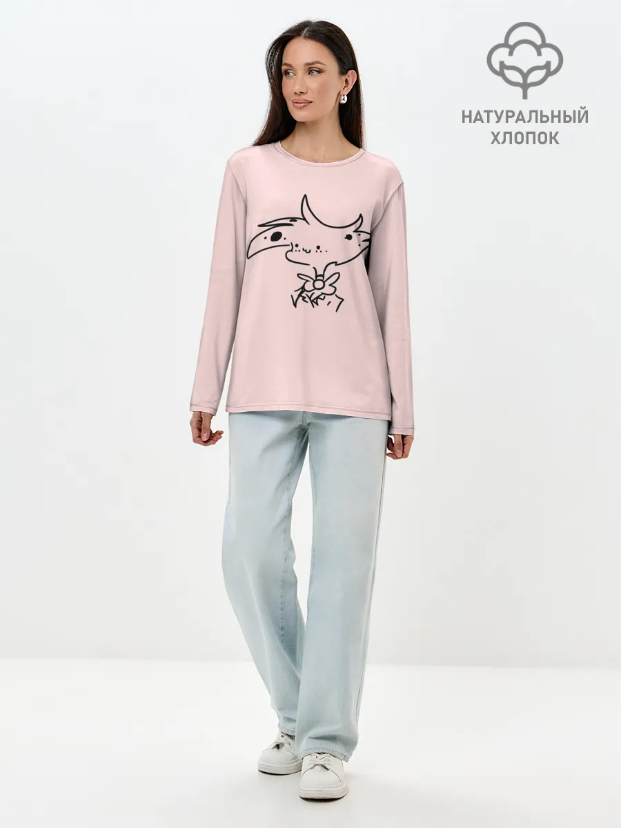 Лонгслив женский. Хлопок / Отель Хазбин