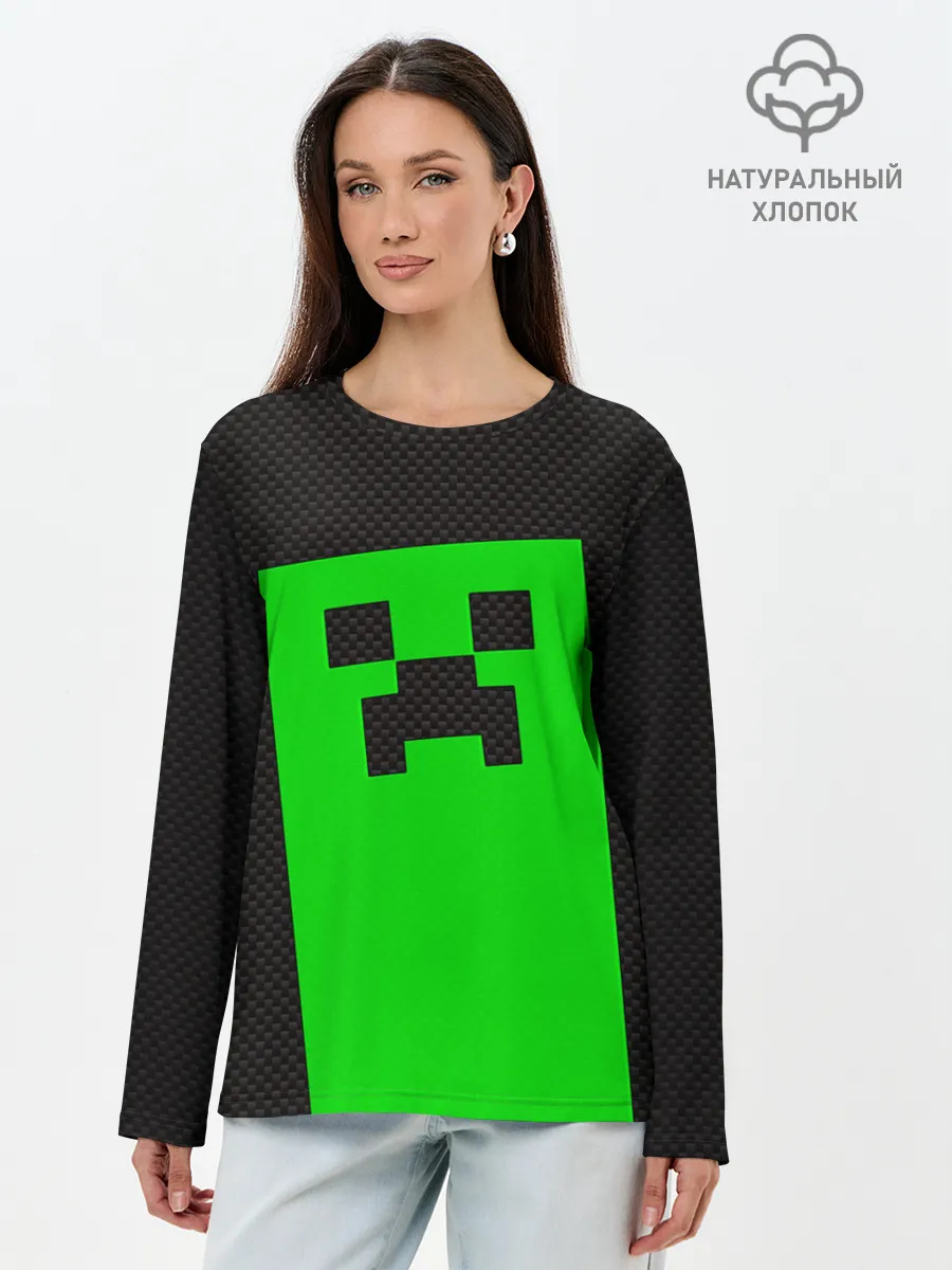 Лонгслив женский. Хлопок / MINECRAFT