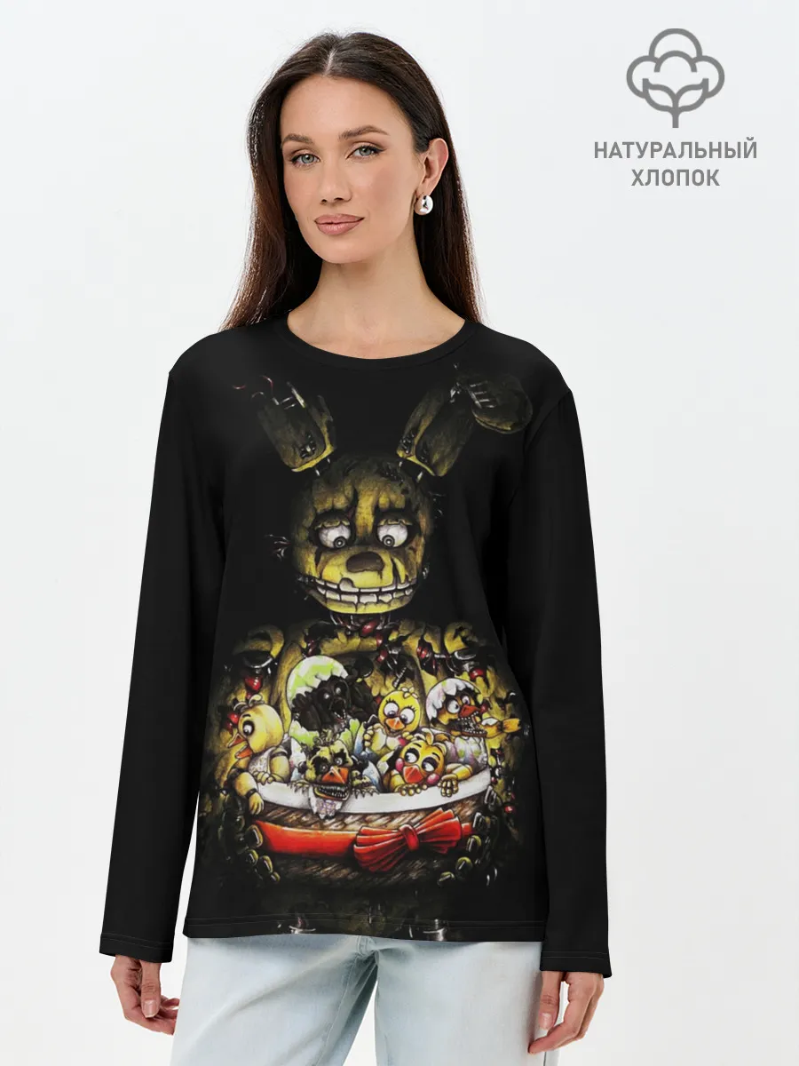 Лонгслив женский. Хлопок / Five Nights At Freddys