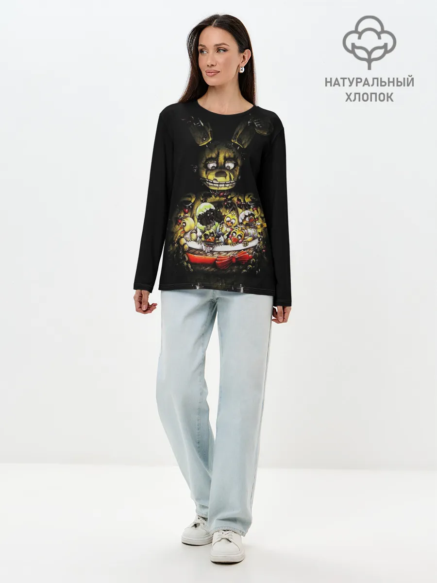 Лонгслив женский. Хлопок / Five Nights At Freddys