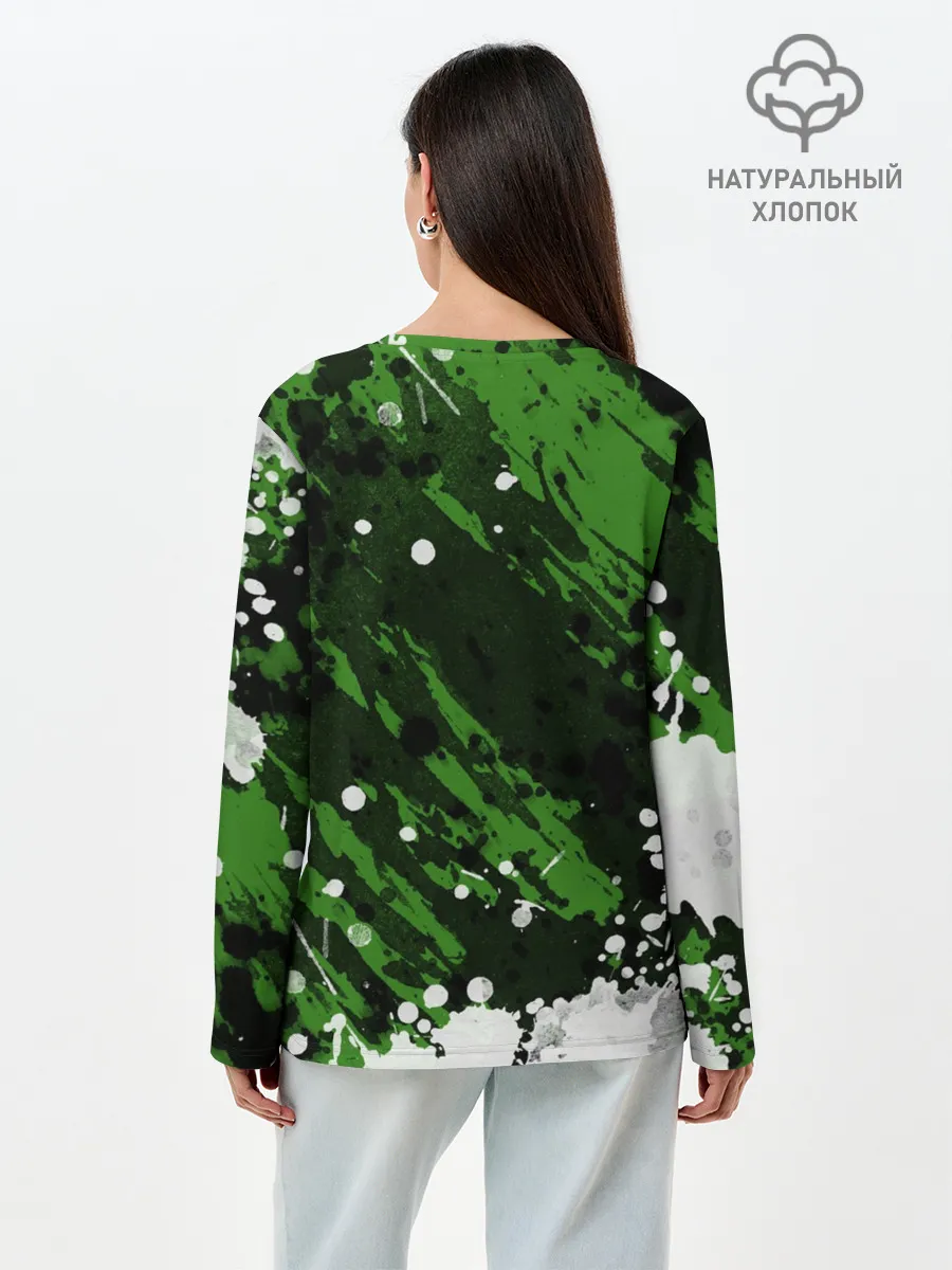 Лонгслив женский. Хлопок / Minecraft / Майнкрафт