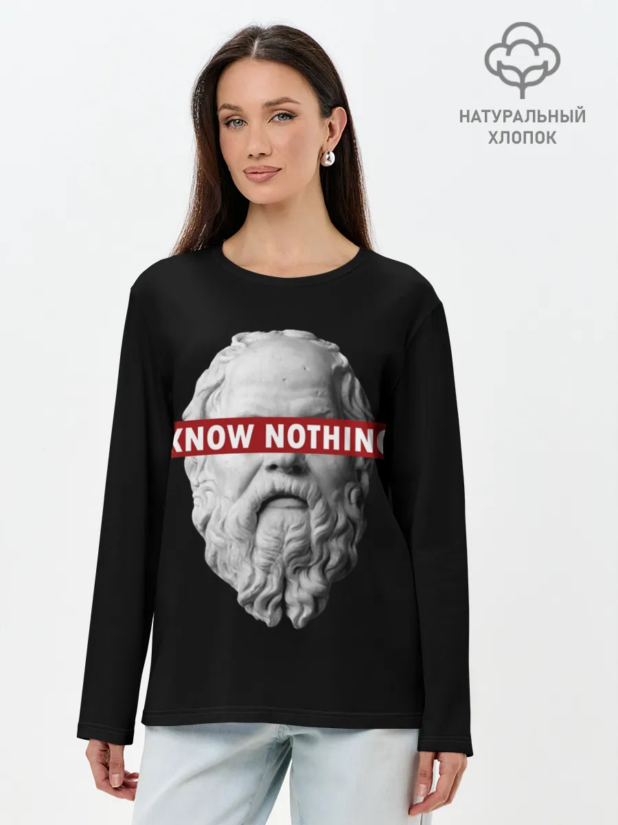 Лонгслив женский. Хлопок / Ничего Не Знаю
