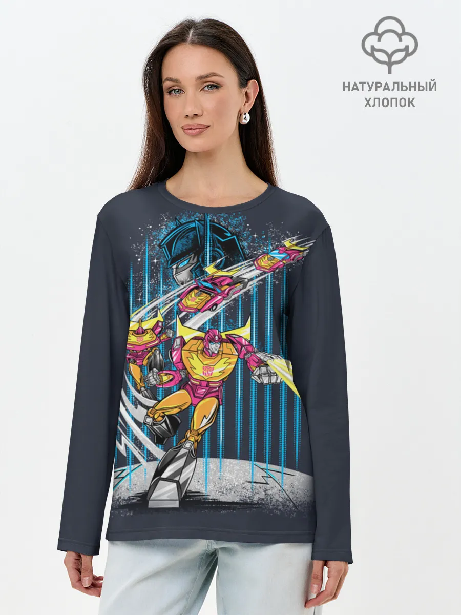 Лонгслив женский. Хлопок / Transformers