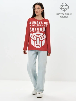 Лонгслив женский. Хлопок / Трансформеры Avtobot