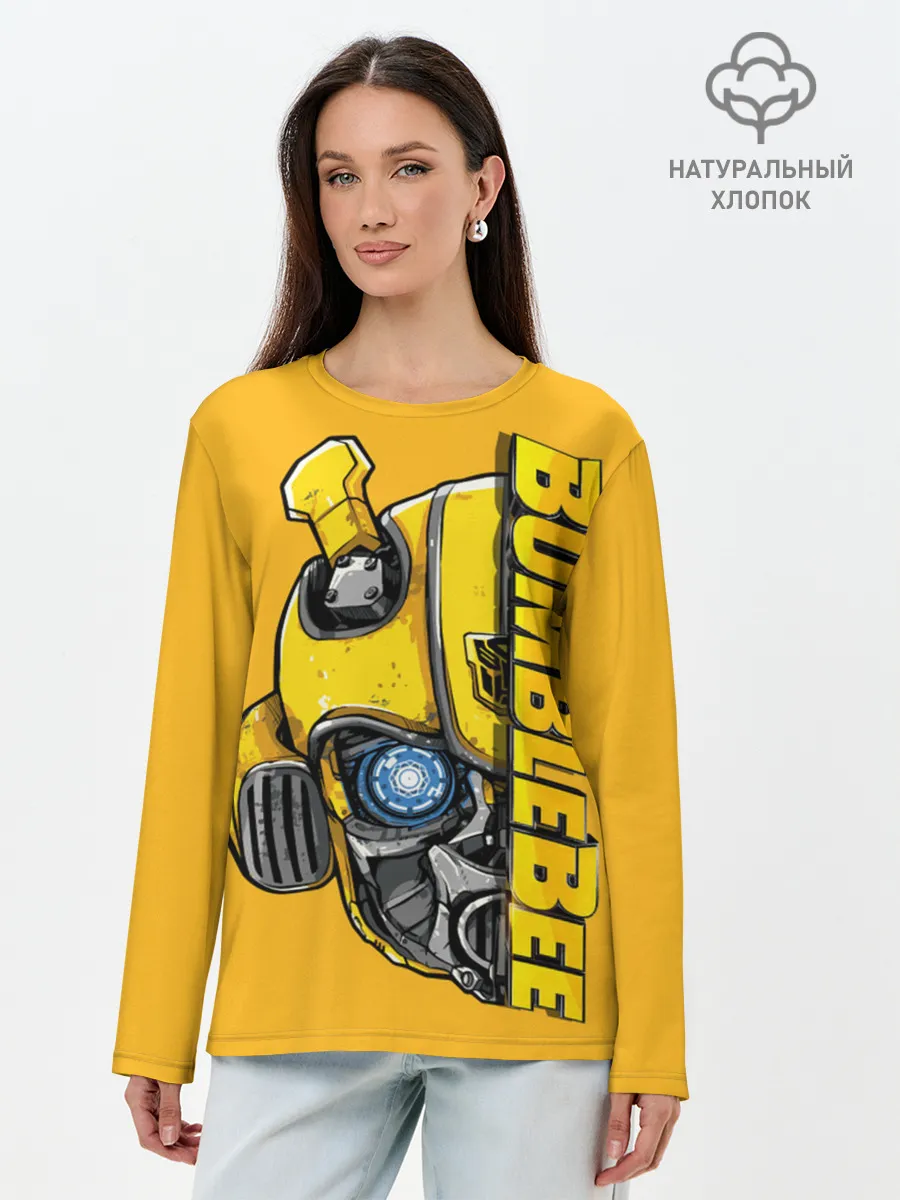 Лонгслив женский. Хлопок / Transformers Bumblebee