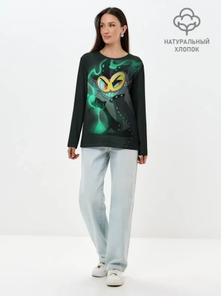 Лонгслив женский. Хлопок / Отель Хазбин