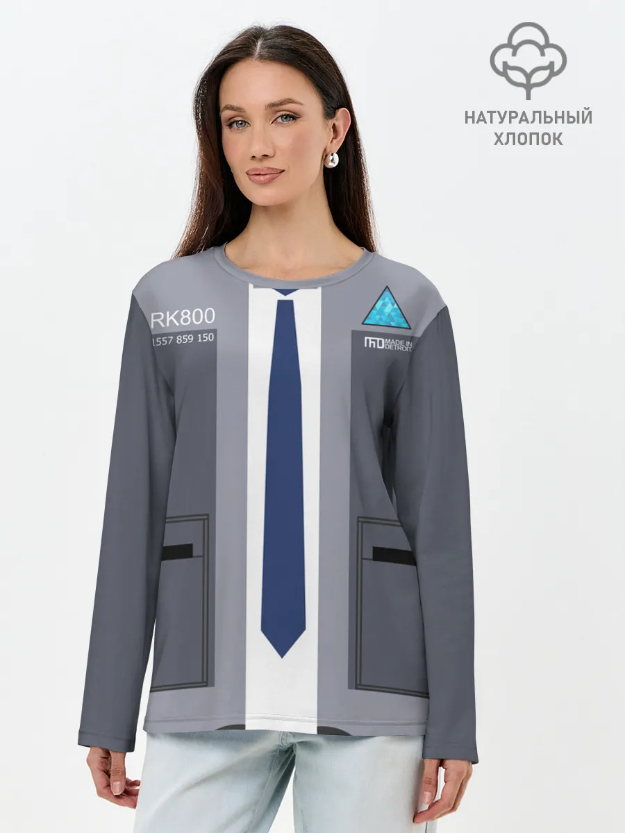 Лонгслив женский. Хлопок / Detroit:become