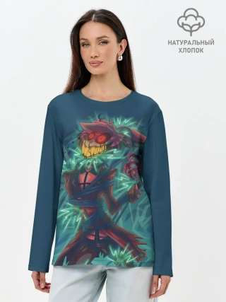 Лонгслив женский. Хлопок / Отель Хазбин
