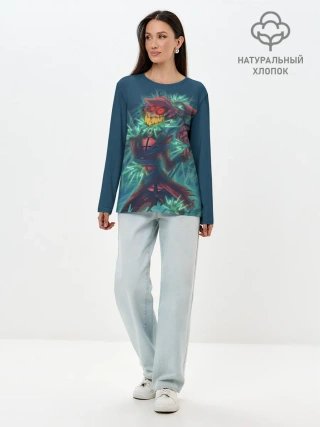 Лонгслив женский. Хлопок / Отель Хазбин