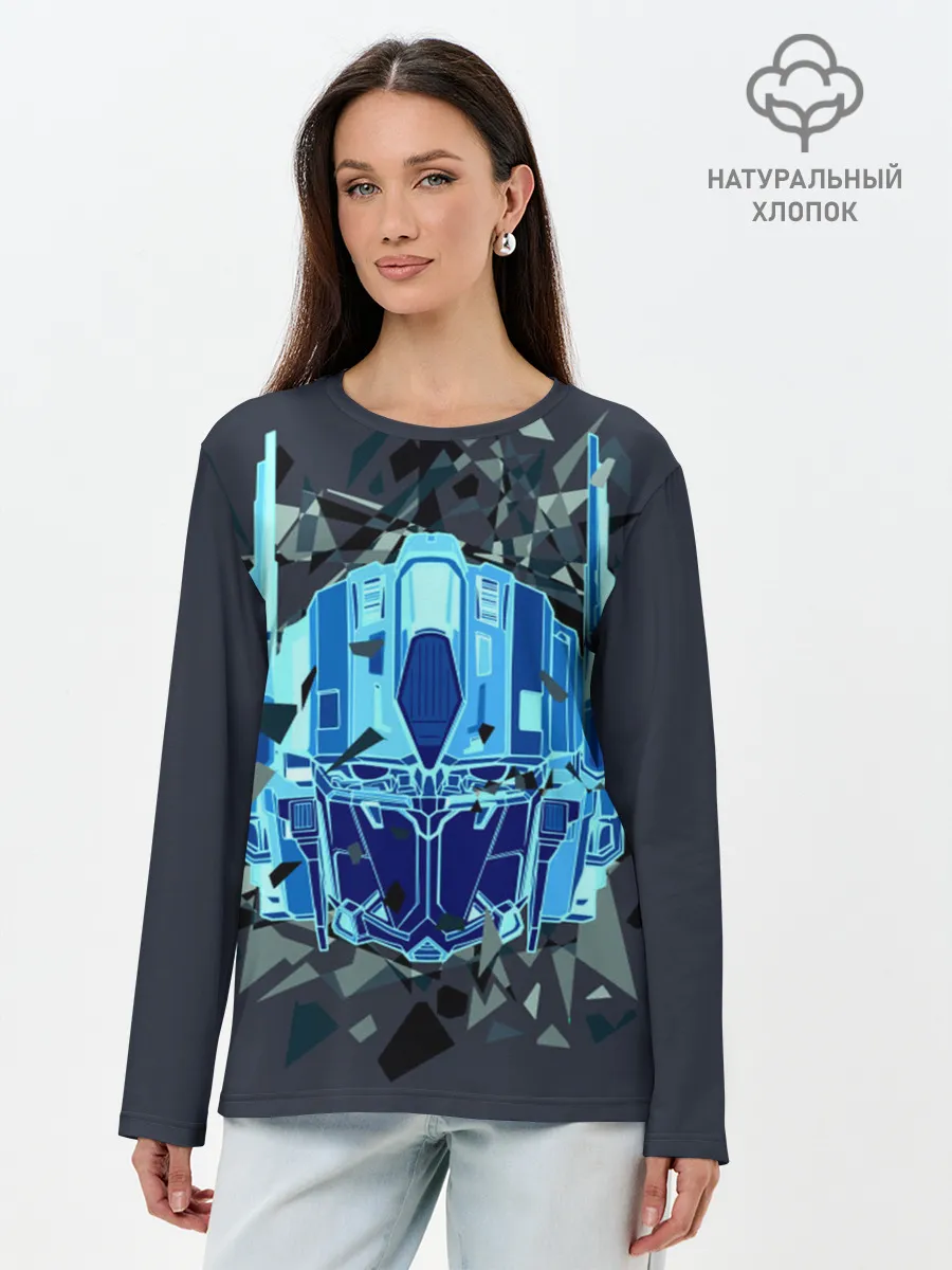 Лонгслив женский. Хлопок / Трансформеры