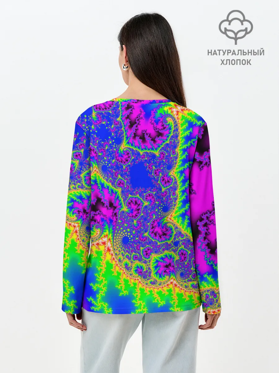 Лонгслив женский. Хлопок / NEON&ACID
