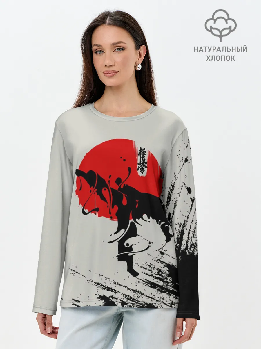 Лонгслив женский. Хлопок / Kyokushinkai Karate
