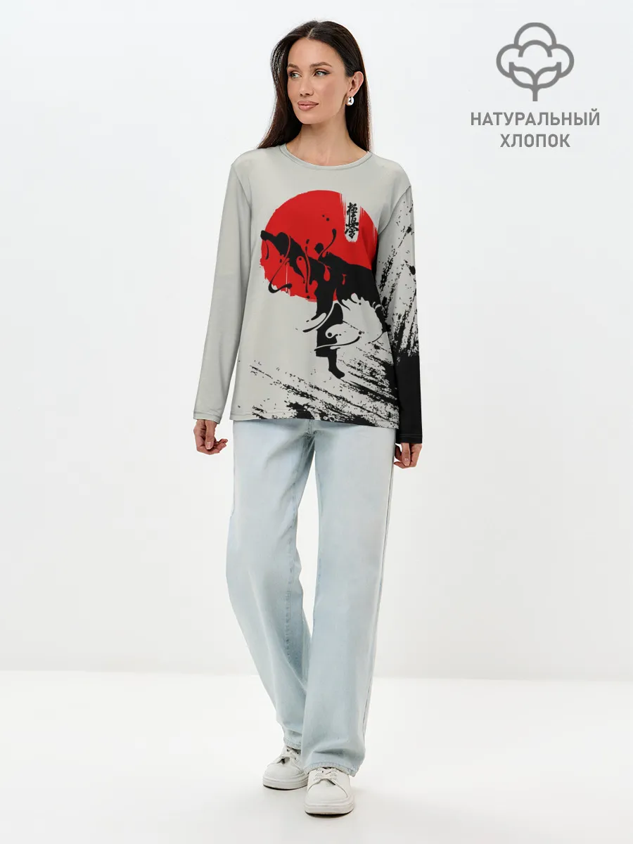 Лонгслив женский. Хлопок / Kyokushinkai Karate