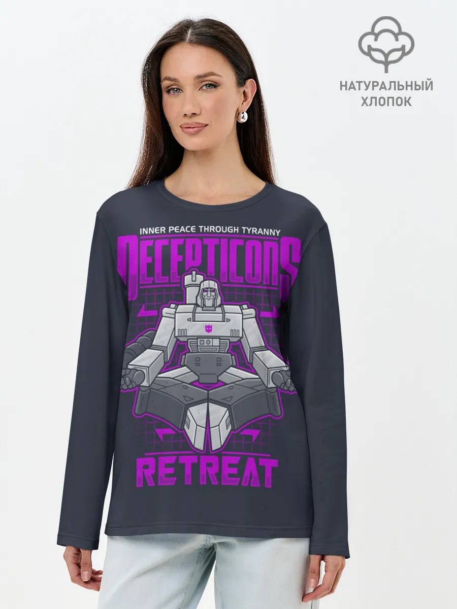 Лонгслив женский. Хлопок / Трансформеры Decepticons