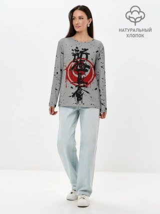 Лонгслив женский. Хлопок / Синкёкусинкай каратэ - до