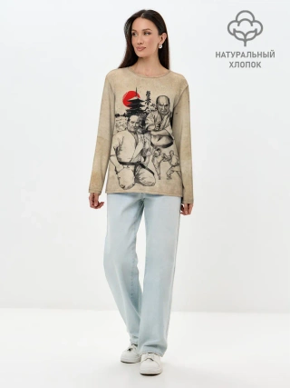 Лонгслив женский. Хлопок / Масутацу Ояма