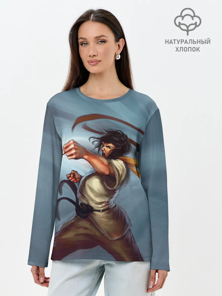 Лонгслив женский. Хлопок / Karate girl