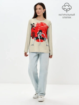 Лонгслив женский. Хлопок / закатное солнце One Piece