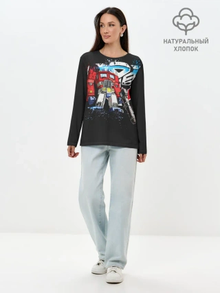 Лонгслив женский. Хлопок / Transformers
