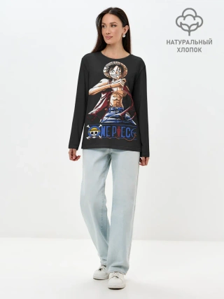 Лонгслив женский. Хлопок / лайк One Piece