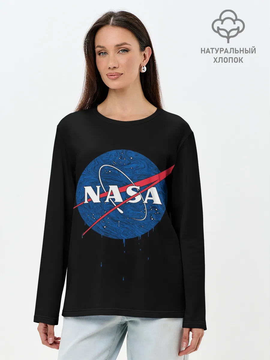 Лонгслив женский. Хлопок / NASA Краски