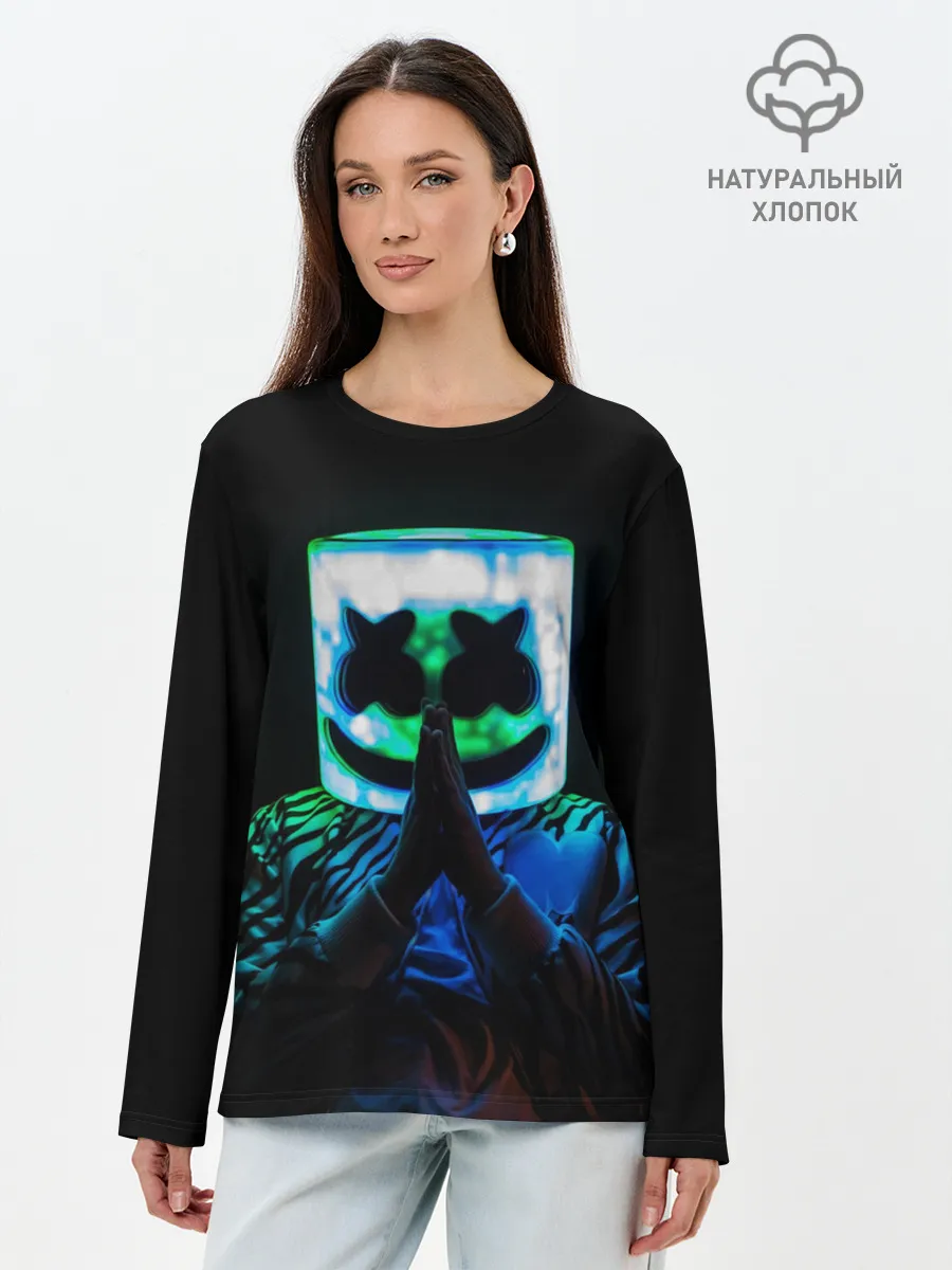 Лонгслив женский. Хлопок / Marshmello