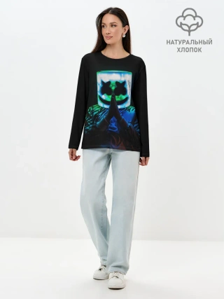 Лонгслив женский. Хлопок / Marshmello