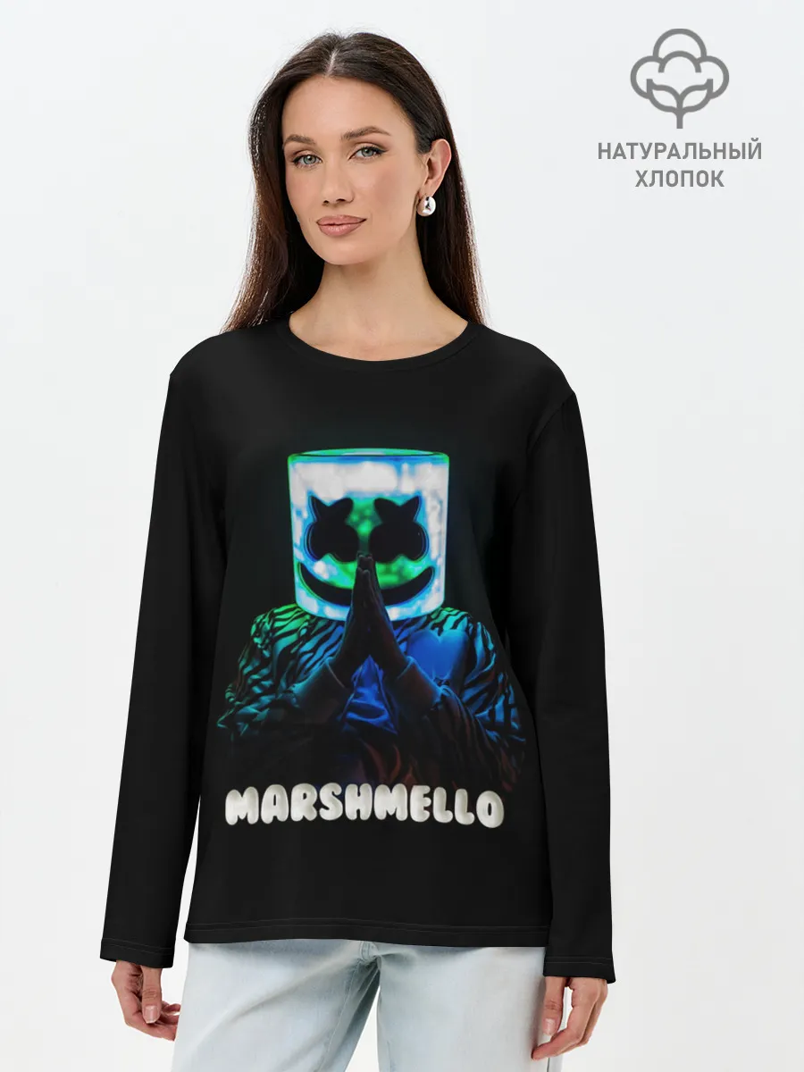Лонгслив женский. Хлопок / Marshmello