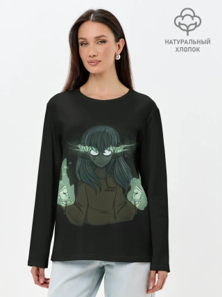 Лонгслив женский. Хлопок / Sally face