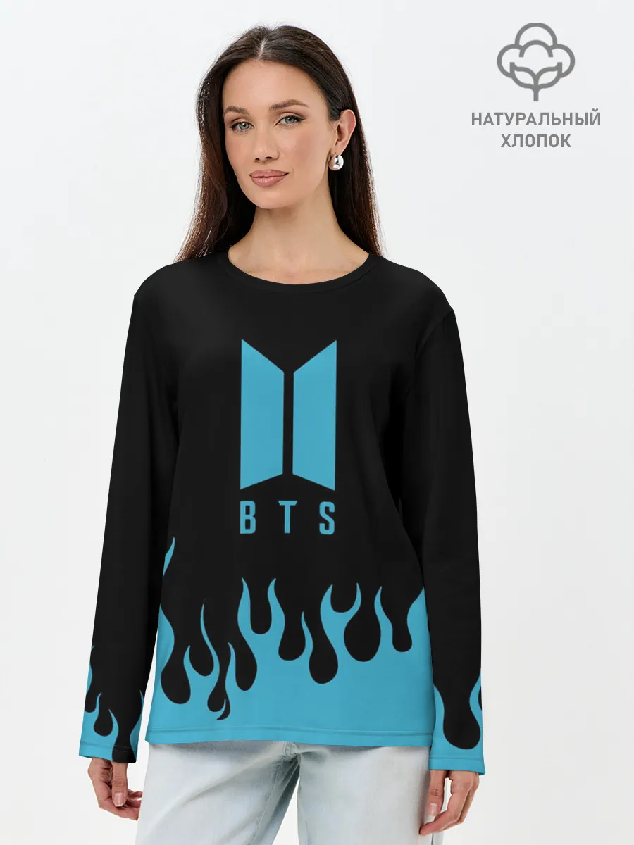 Лонгслив женский. Хлопок / BTS