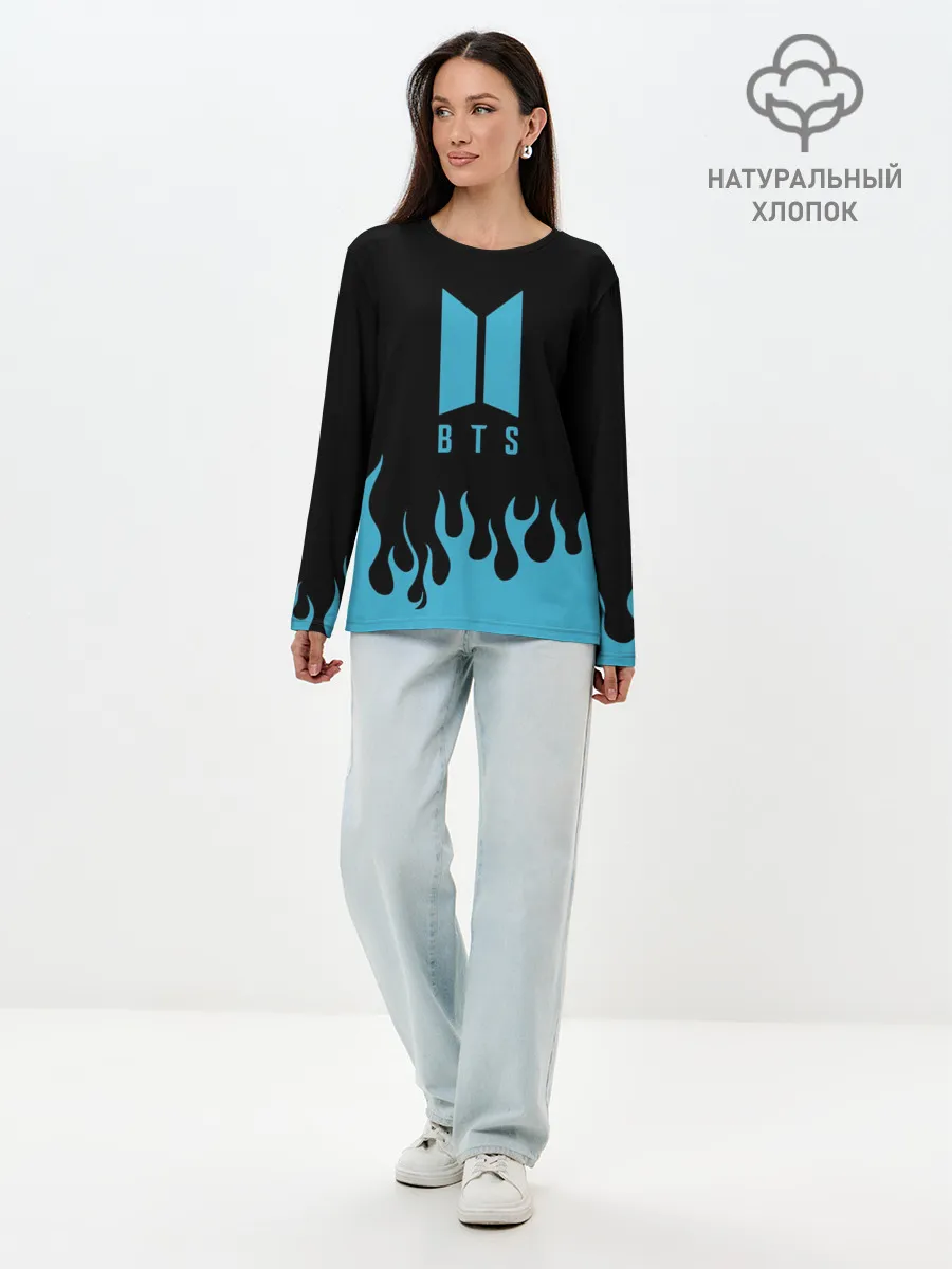 Лонгслив женский. Хлопок / BTS