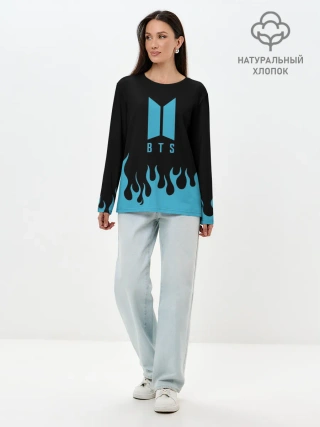 Лонгслив женский. Хлопок / BTS
