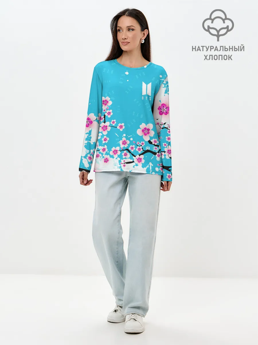 Лонгслив женский. Хлопок / BTS