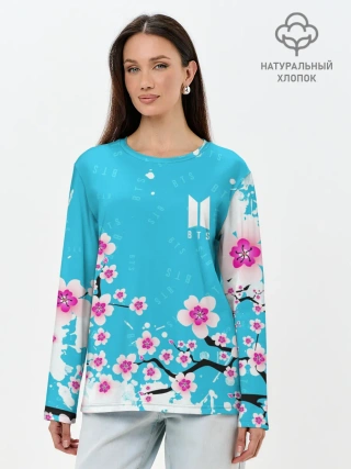 Лонгслив женский. Хлопок / BTS