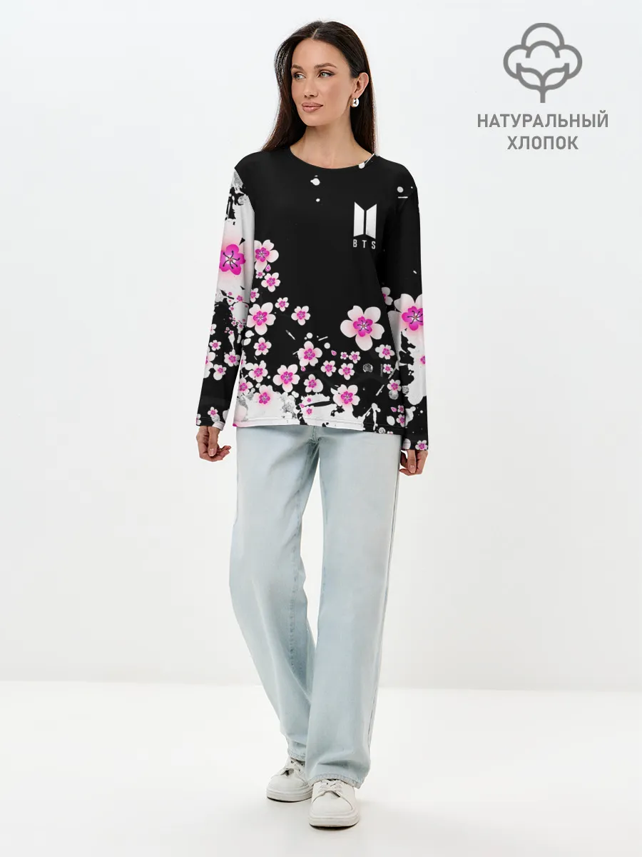 Лонгслив женский. Хлопок / BTS