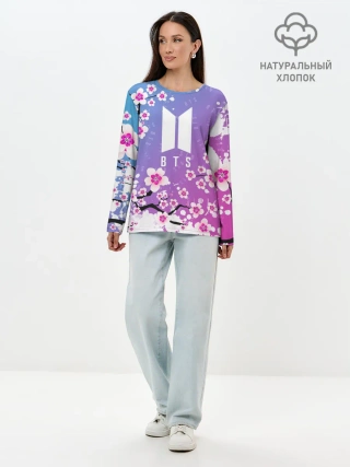 Лонгслив женский. Хлопок / BTS