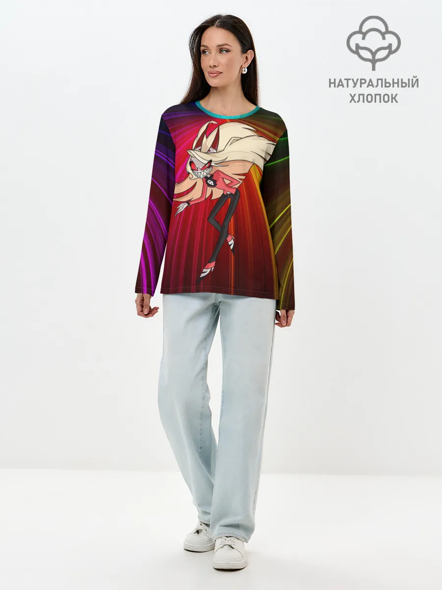 Лонгслив женский. Хлопок / Hazbin Hotel - Отель Хазбин