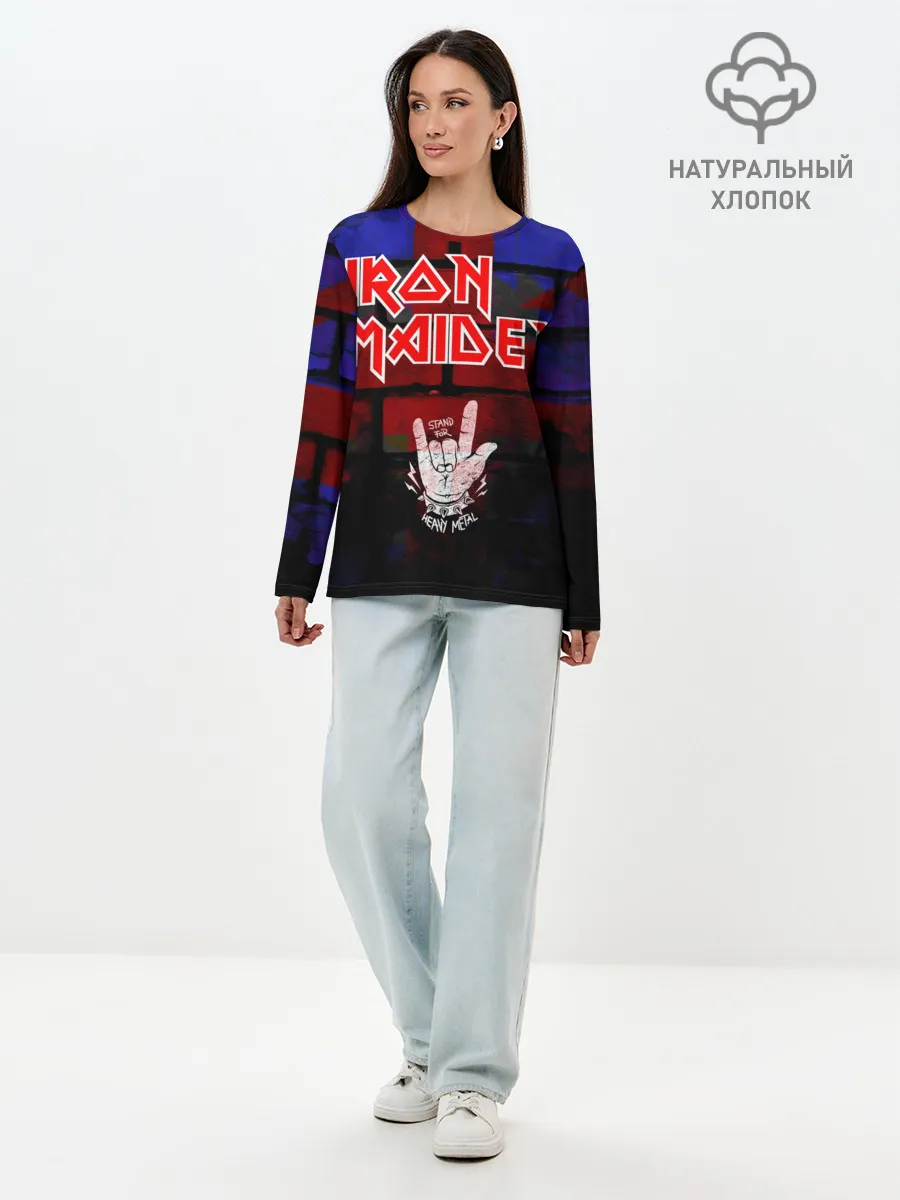 Лонгслив женский. Хлопок / Iron Maiden