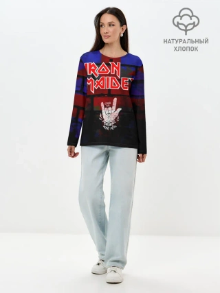 Лонгслив женский. Хлопок / Iron Maiden