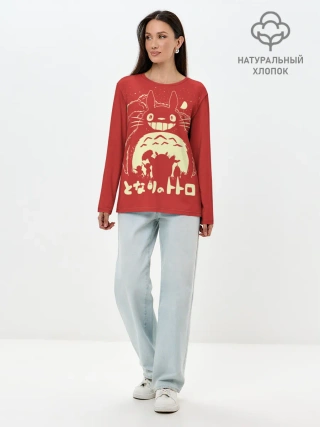 Лонгслив женский. Хлопок / Totoro