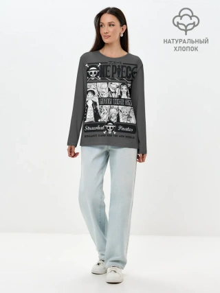 Лонгслив женский. Хлопок / Манга One Piece