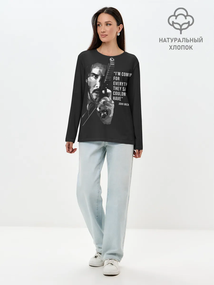 Лонгслив женский. Хлопок / Джон Уик