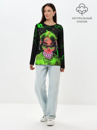 Лонгслив женский. Хлопок / BILLIE EILISH