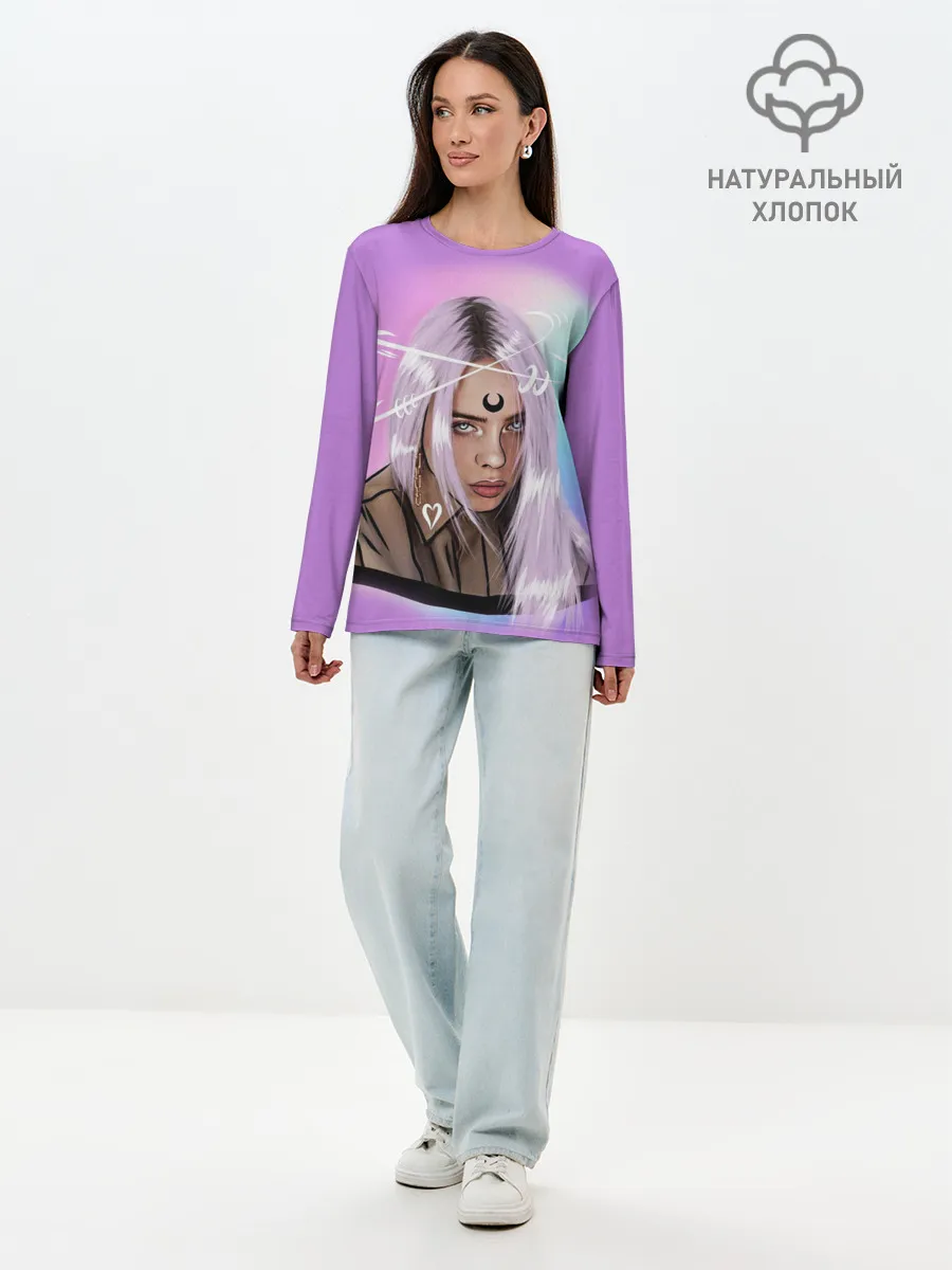 Лонгслив женский. Хлопок / BILLIE EILISH