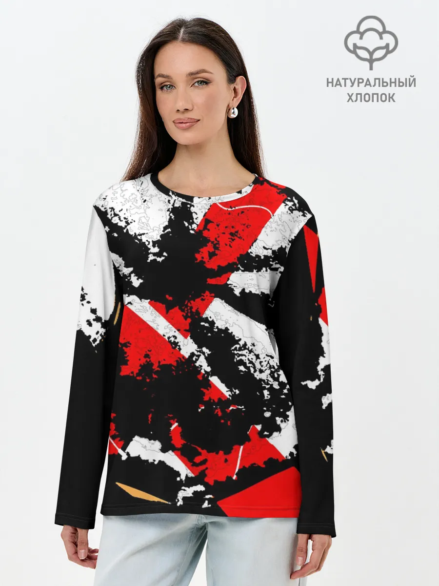 Лонгслив женский. Хлопок / DARK SIDE1.0