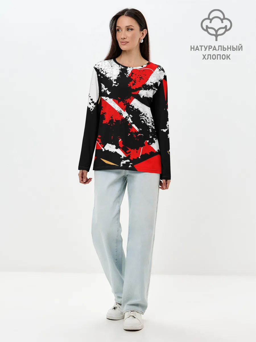 Лонгслив женский. Хлопок / DARK SIDE1.0