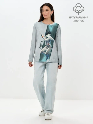 Лонгслив женский. Хлопок / Фехтовальщик