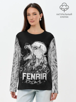 Лонгслив женский. Хлопок / Fenrir