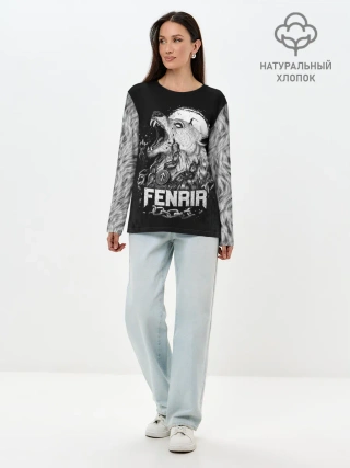 Лонгслив женский. Хлопок / Fenrir
